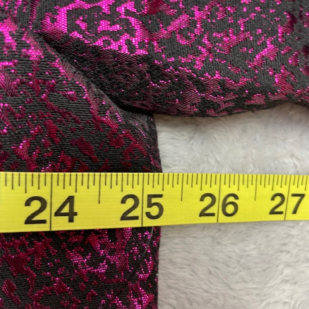 NWT Eloquii Womens Metallic Blazer Size 22 Magenta Brocade Double Breasted Party - Picture 9 of 10